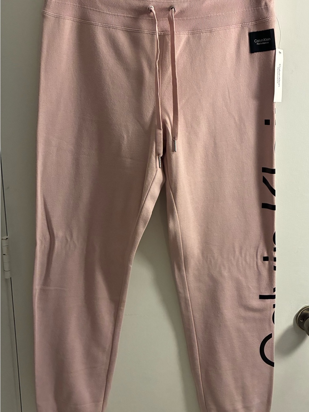 Calvin Klein Light Pink Logo-Trim Joggers